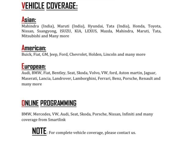 Vehicle Coverage